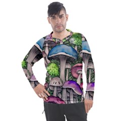 Necromancy Of The Mushroom Men s Pique Long Sleeve Tee