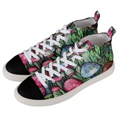 Magicians  Mushrooms Men s Mid-top Canvas Sneakers by GardenOfOphir