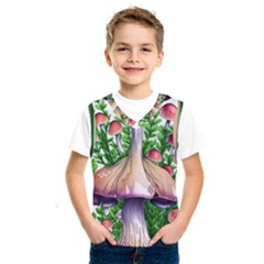 Conjuring Charm Of The Mushrooms Kids  Basketball Tank Top by GardenOfOphir