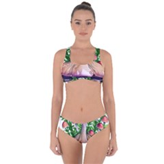 Conjuring Charm Of The Mushrooms Criss Cross Bikini Set by GardenOfOphir