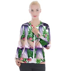 Conjuring Charm Of The Mushrooms Casual Zip Up Jacket by GardenOfOphir