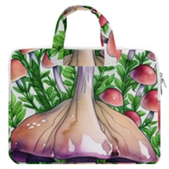 Conjuring Charm Of The Mushrooms Macbook Pro 13  Double Pocket Laptop Bag by GardenOfOphir