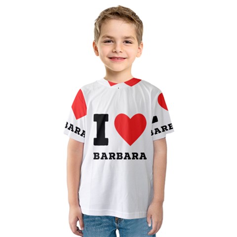 I Love Barbara Kids  Sport Mesh Tee by ilovewhateva