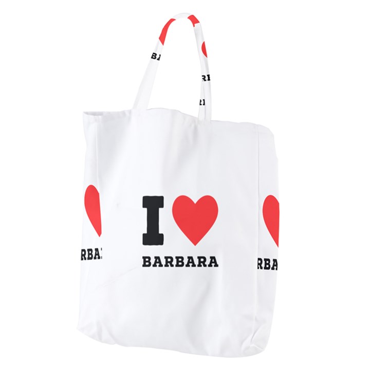 I love barbara Giant Grocery Tote