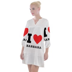 I Love Barbara Open Neck Shift Dress by ilovewhateva