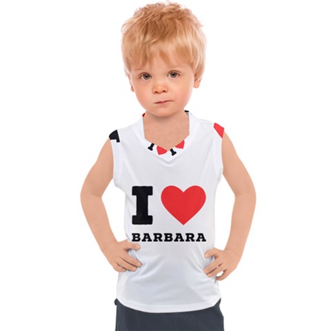 I Love Barbara Kids  Sport Tank Top by ilovewhateva