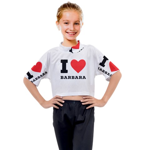 I Love Barbara Kids Mock Neck Tee by ilovewhateva