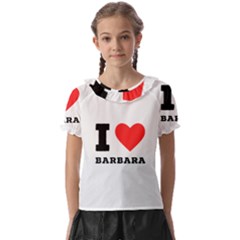 I Love Barbara Kids  Frill Chiffon Blouse by ilovewhateva