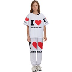 I Love Barbara Kids  Tee And Pants Sports Set by ilovewhateva