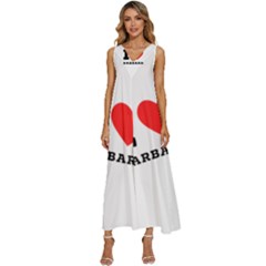 I Love Barbara V-neck Sleeveless Loose Fit Overalls