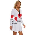 I love barbara Long Sleeve Deep V Mini Dress  View3