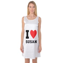 I Love Susan Sleeveless Satin Nightdress by ilovewhateva