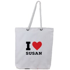 I Love Susan Full Print Rope Handle Tote (large) by ilovewhateva