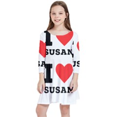 I Love Susan Kids  Quarter Sleeve Skater Dress by ilovewhateva