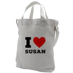 I Love Susan Canvas Messenger Bag by ilovewhateva