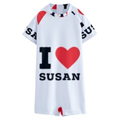 I Love Susan Kids  Boyleg Half Suit Swimwear by ilovewhateva