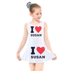 I Love Susan Kids  Skater Dress Swimsuit by ilovewhateva