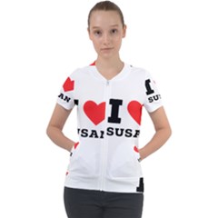 I Love Susan Short Sleeve Zip Up Jacket by ilovewhateva