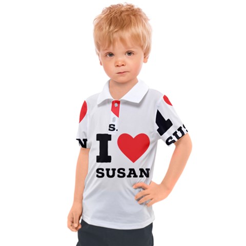 I Love Susan Kids  Polo Tee by ilovewhateva