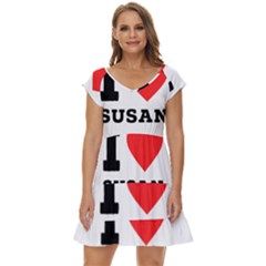 I Love Susan Short Sleeve Tiered Mini Dress by ilovewhateva