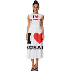 I Love Susan Sleeveless Round Neck Midi Dress by ilovewhateva