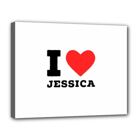 I Love Jessica Canvas 14  X 11  (stretched) by ilovewhateva