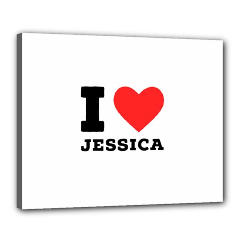 I Love Jessica Canvas 20  X 16  (stretched) by ilovewhateva