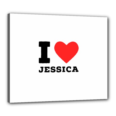 I Love Jessica Canvas 24  X 20  (stretched) by ilovewhateva