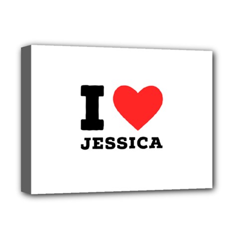 I Love Jessica Deluxe Canvas 16  X 12  (stretched)  by ilovewhateva