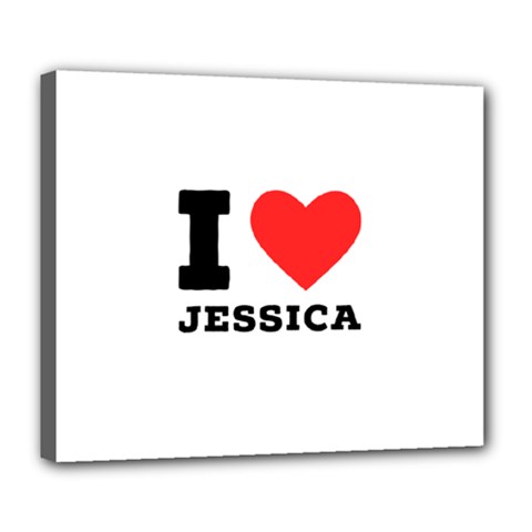 I Love Jessica Deluxe Canvas 24  X 20  (stretched) by ilovewhateva