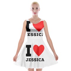 I Love Jessica Velvet Skater Dress by ilovewhateva