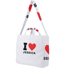 I Love Jessica Square Shoulder Tote Bag by ilovewhateva