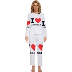 I Love Jessica Womens  Long Sleeve Lightweight Pajamas Set by ilovewhateva