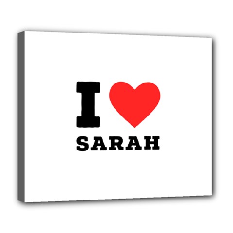 I Love Sarah Deluxe Canvas 24  X 20  (stretched) by ilovewhateva