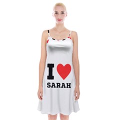 I Love Sarah Spaghetti Strap Velvet Dress by ilovewhateva