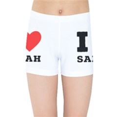 I Love Sarah Kids  Sports Shorts by ilovewhateva