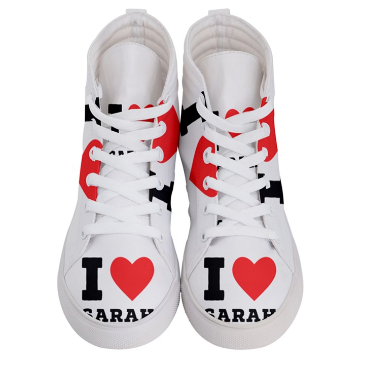 I love sarah Men s Hi-Top Skate Sneakers