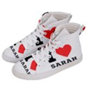 I love sarah Men s Hi-Top Skate Sneakers View2