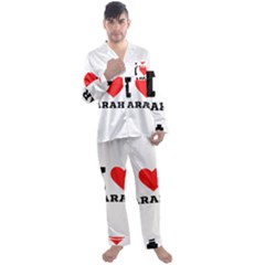 I Love Sarah Men s Long Sleeve Satin Pajamas Set