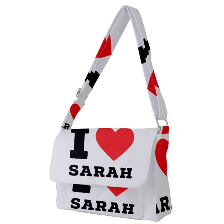 I love sarah Full Print Messenger Bag (S)