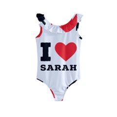 I Love Sarah Kids  Frill Swimsuit by ilovewhateva