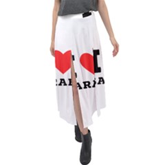 I Love Sarah Velour Split Maxi Skirt by ilovewhateva