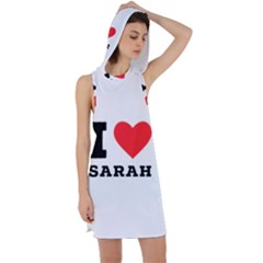 I Love Sarah Racer Back Hoodie Dress