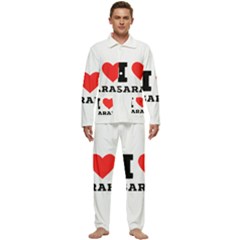 I Love Sarah Men s Long Sleeve Velvet Pocket Pajamas Set by ilovewhateva