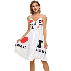 I Love Sarah Sleeveless Tie Front Chiffon Dress by ilovewhateva