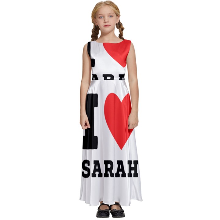 I love sarah Kids  Satin Sleeveless Maxi Dress