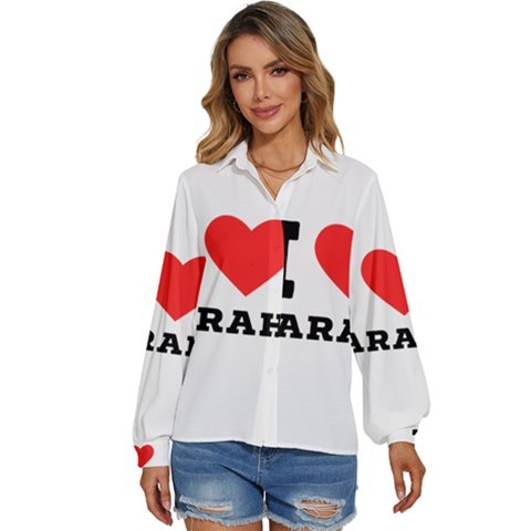 I Love Sarah Women s Long Sleeve Button Down Shirt by ilovewhateva