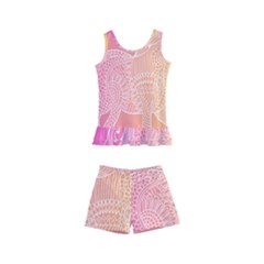 Unicorm Orange And Pink Kids  Boyleg Swimsuit by lifestyleshopee