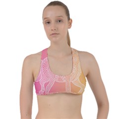 Unicorm Orange And Pink Criss Cross Racerback Sports Bra by lifestyleshopee