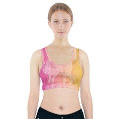 Unicorm Orange And Pink Sports Bra With Pocket